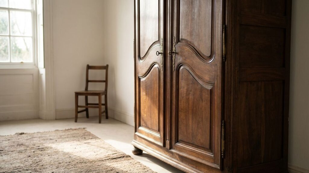 Relooking armoire ancienne en bois vernis