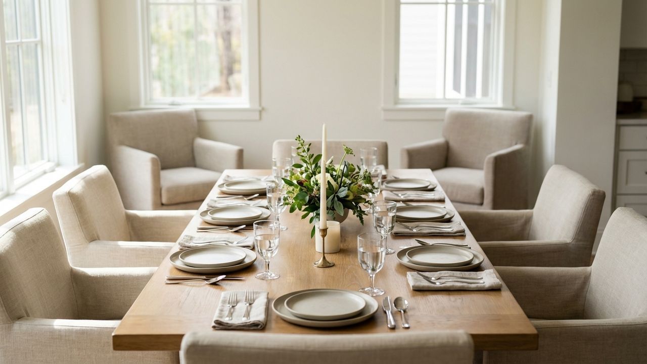 Pensez à l'espace à prévoir par personne pour le confort à table