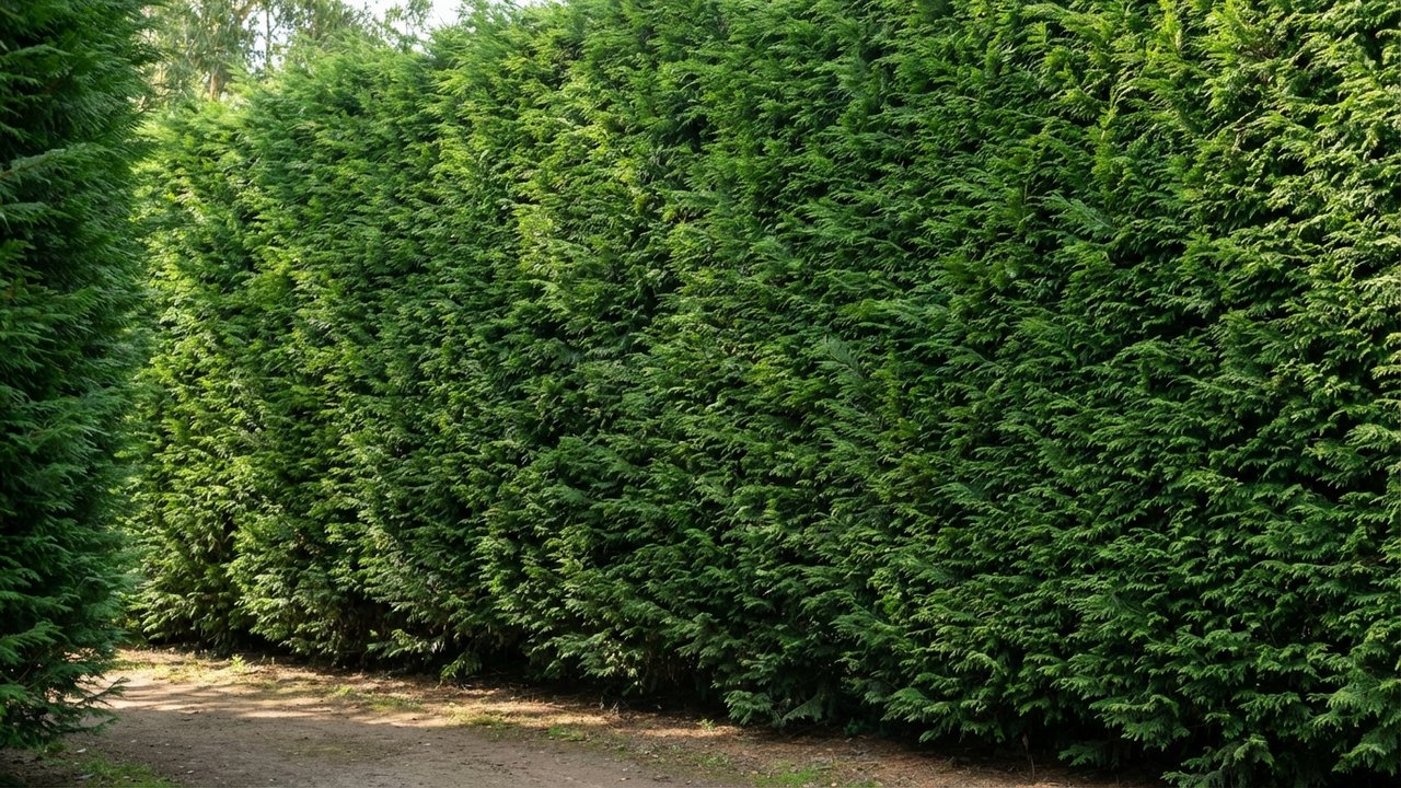 Cyprès de Leyland formant une haie dense et occultante