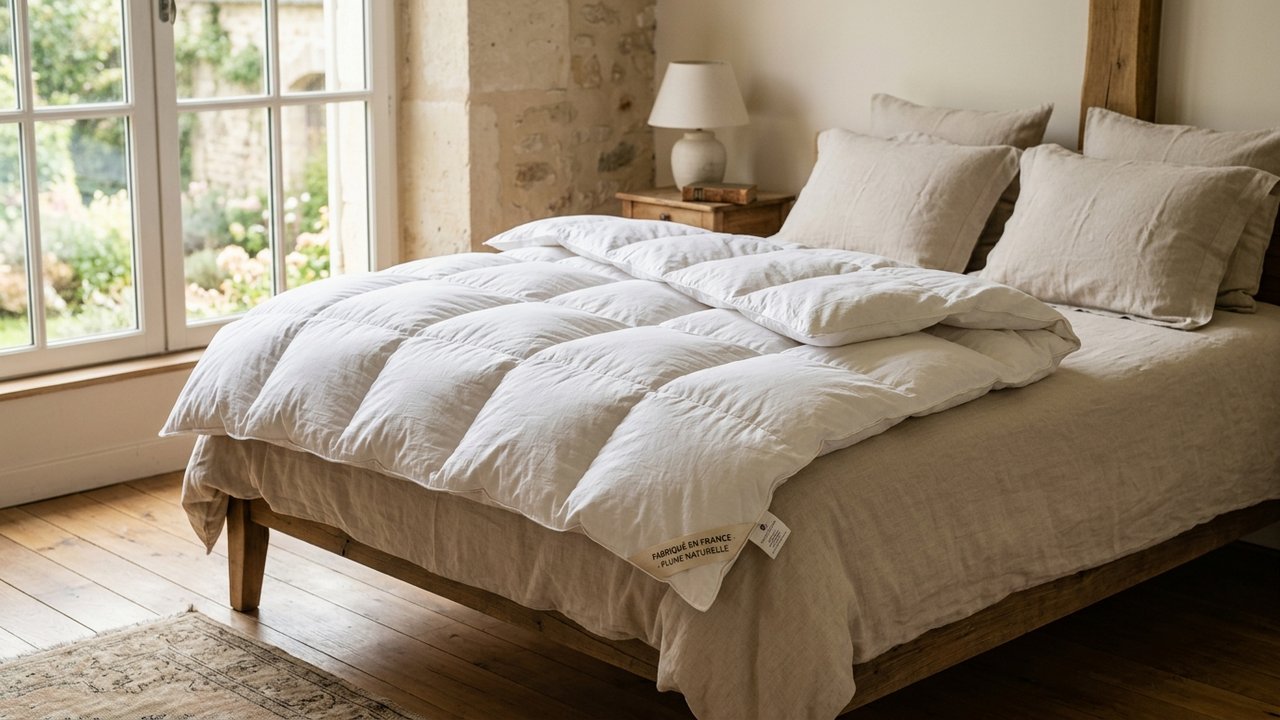 Couette naturelle française haut de gamme en duvet d'oie