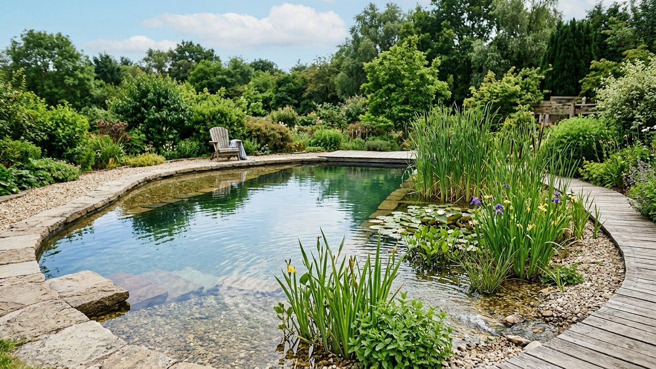 Système de filtration biologique et écosystème végétal d'une piscine naturelle