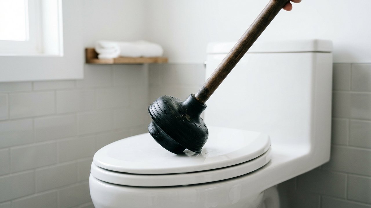 Ventouse de qualité professionnelle adaptée au débouchage de WC