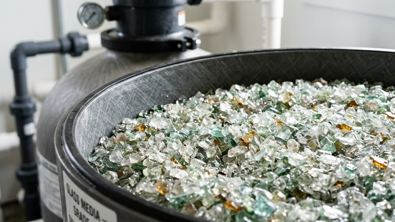 Verre de filtration comme alternative au sable pour filtre piscine