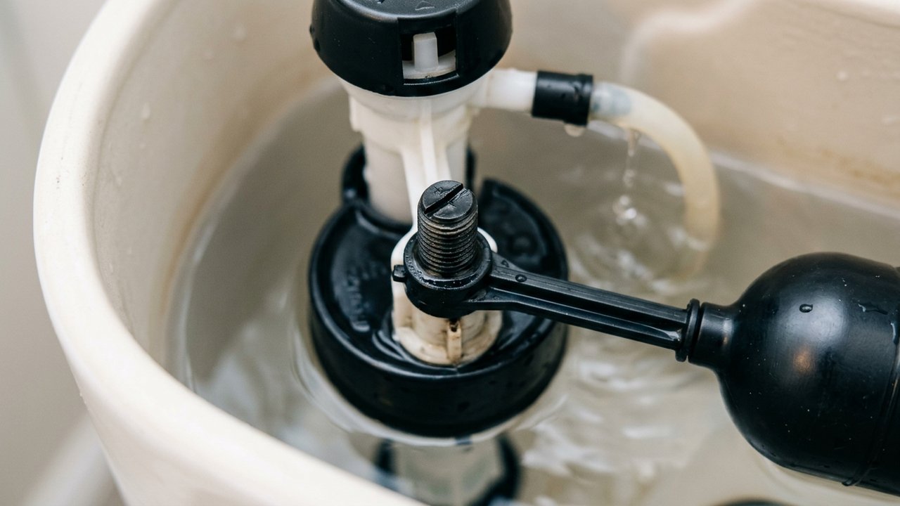 Réglage du flotteur et du niveau d'eau dans le réservoir des toilettes
