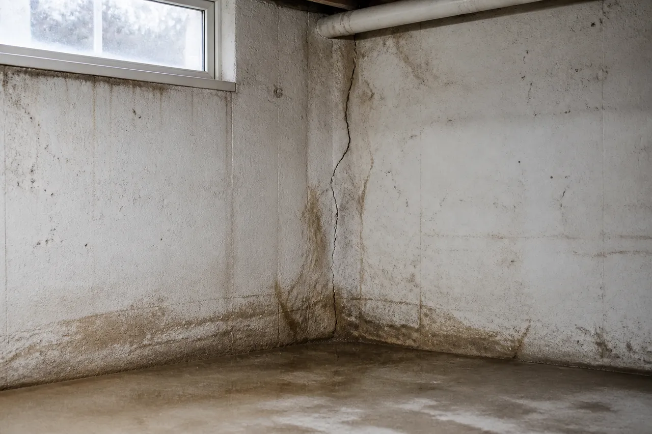 Humidité et fissure attirant des pinces-oreilles dans la maison