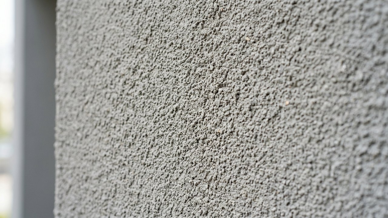 Surface rugueuse du MAP après séchage, texture granuleuse