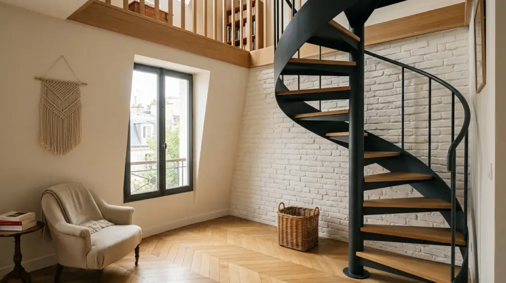 Escalier moderne en bois
