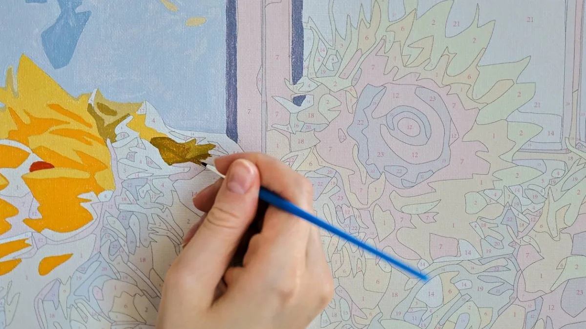 Toile de peinture par numéros colorée